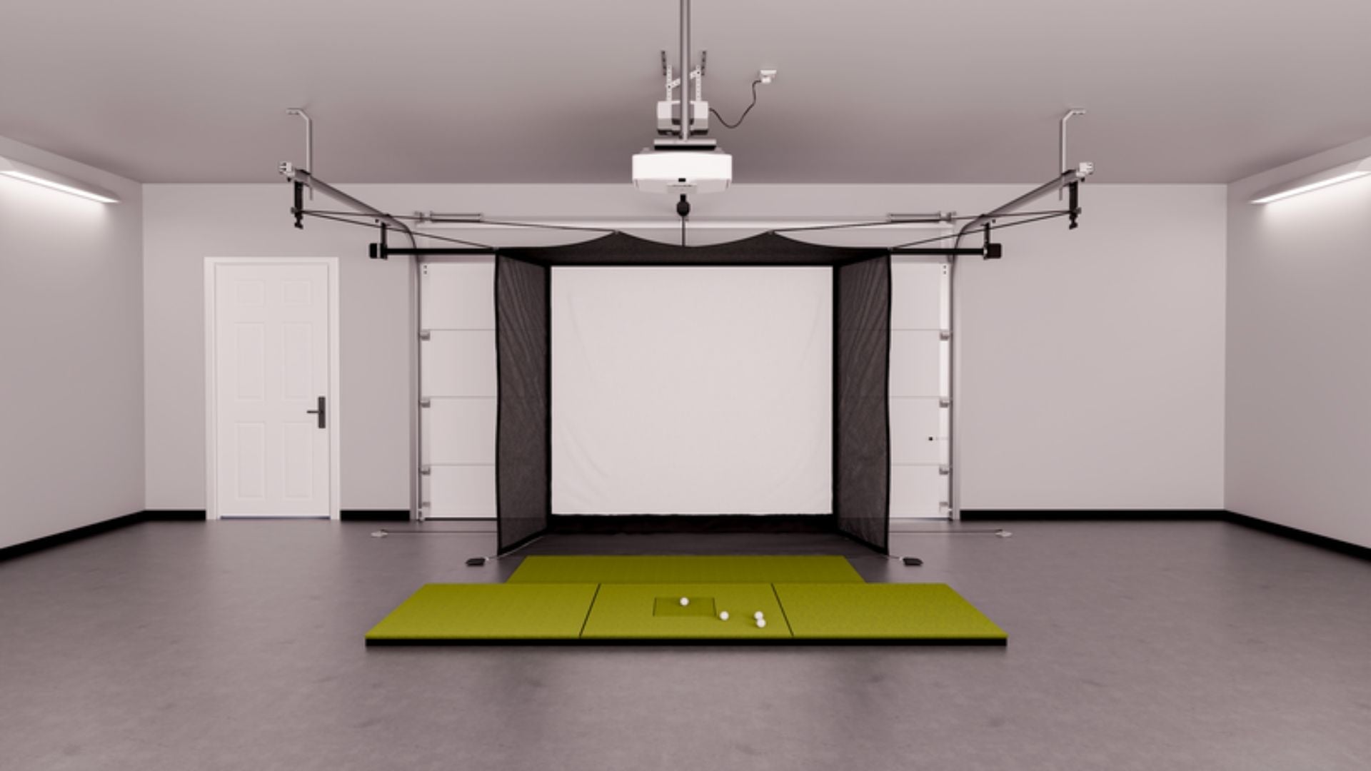 Swing Caddie SC4 Garage Golf Simulator Package - by The