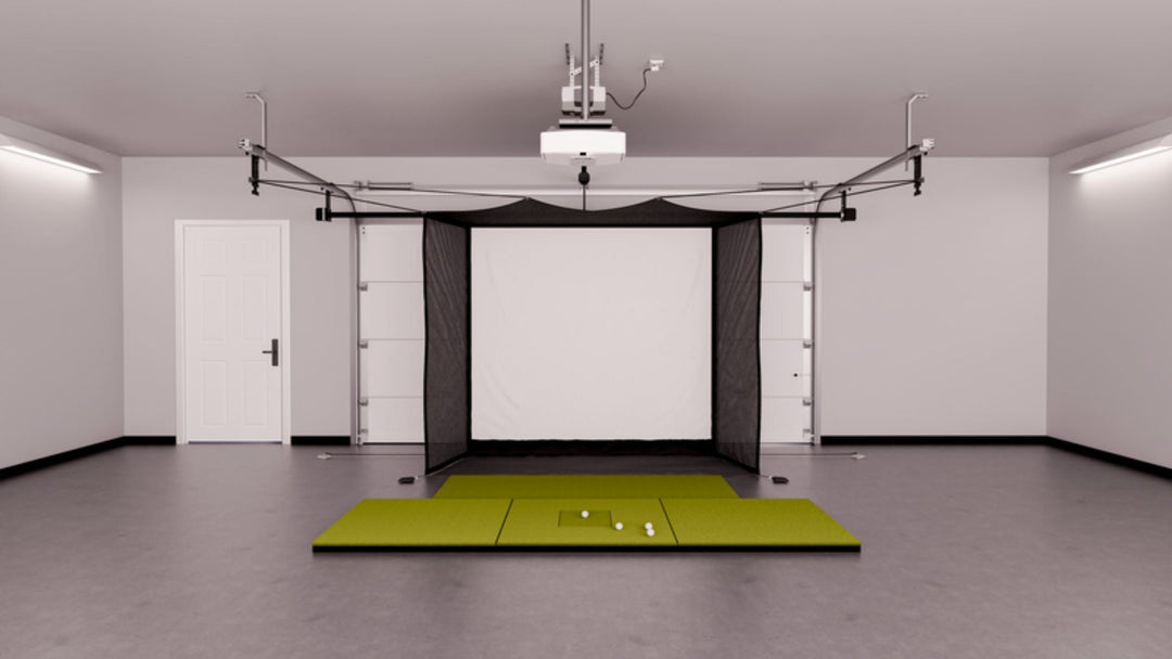 Swing Caddie SC4 Garage Golf Simulator Package - by The Indoor Golf Shop - G - TRAK