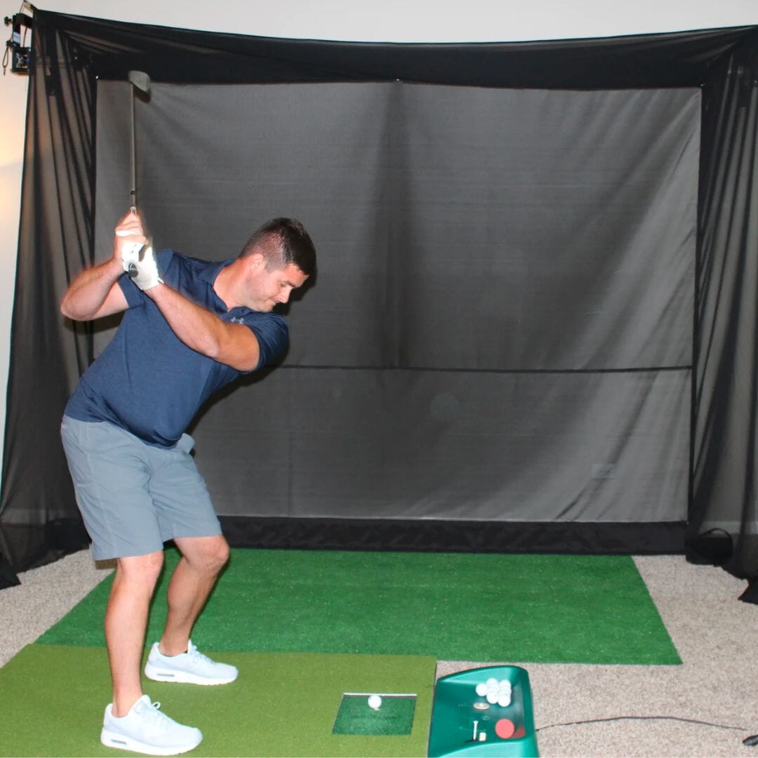 G-Trak retractable net and golf simulator