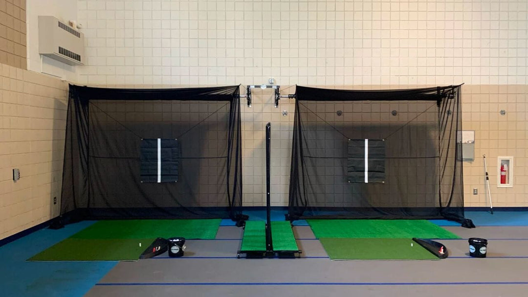 Image of two retractable sports nets