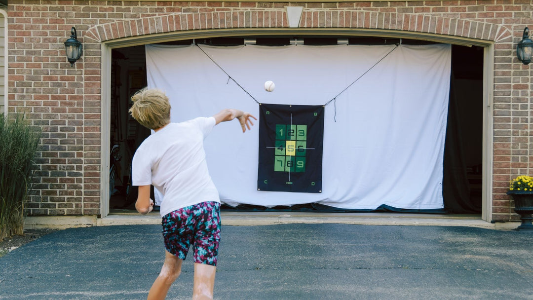 Using the G-TRAK Retractable Screen for Baseball Practice and Softball Training Indoors - G-TRAK