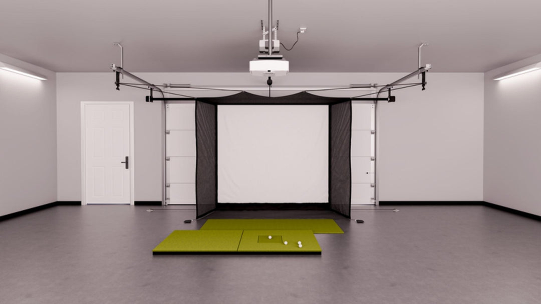 Uneekor EYE XO Garage Golf Simulator Package - by The Indoor Golf Shop