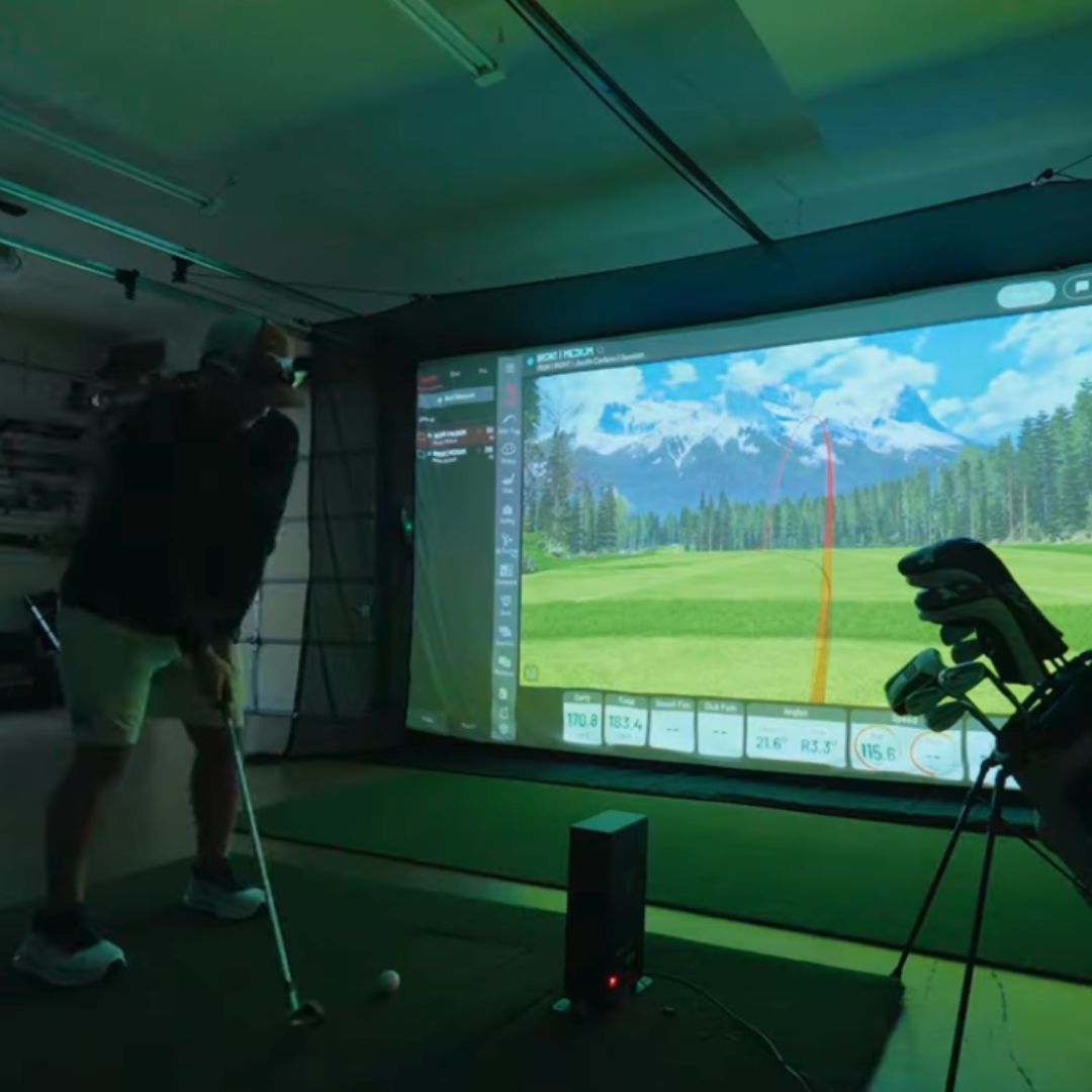 garage golf simulator package