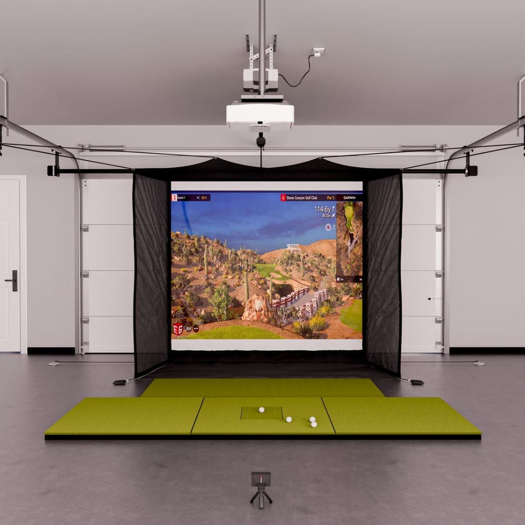 Garmin Approach R10 Garage Golf Simulator Package - by The Indoor Golf Shop