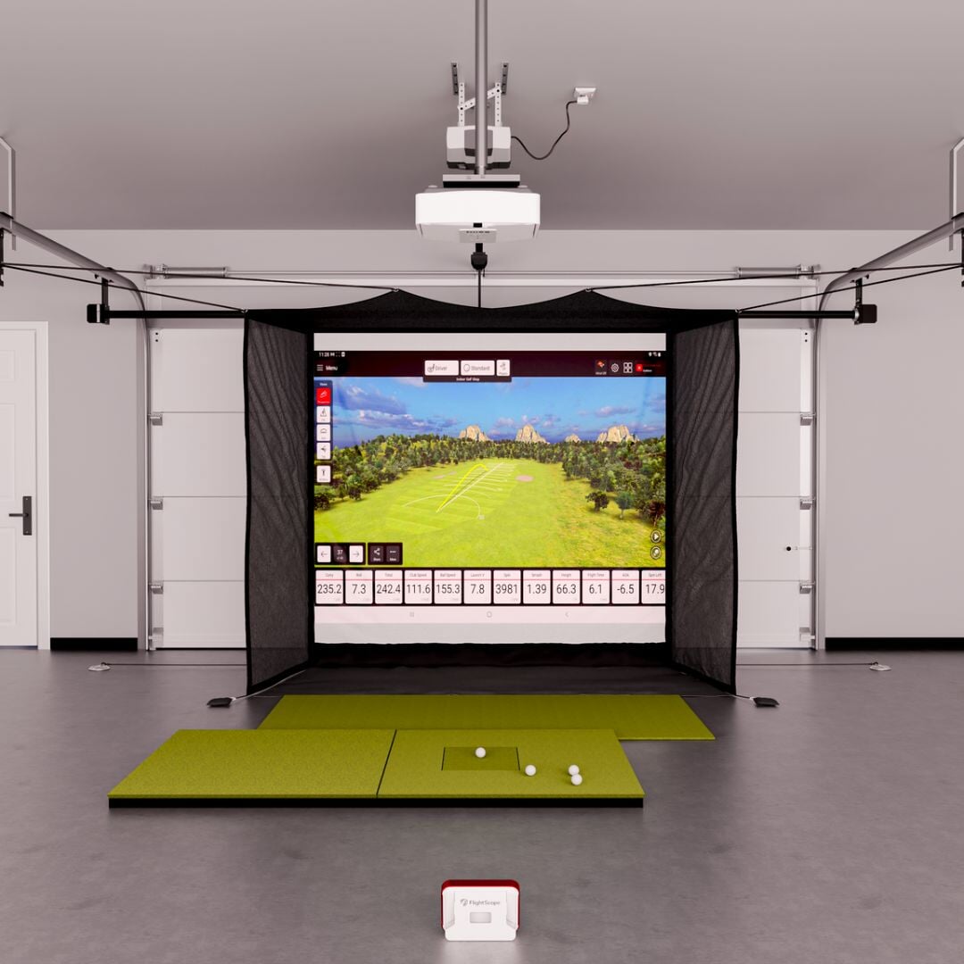 Bushnell Launch Pro Garage Golf Simulator Package - by The Indoor Golf Shop