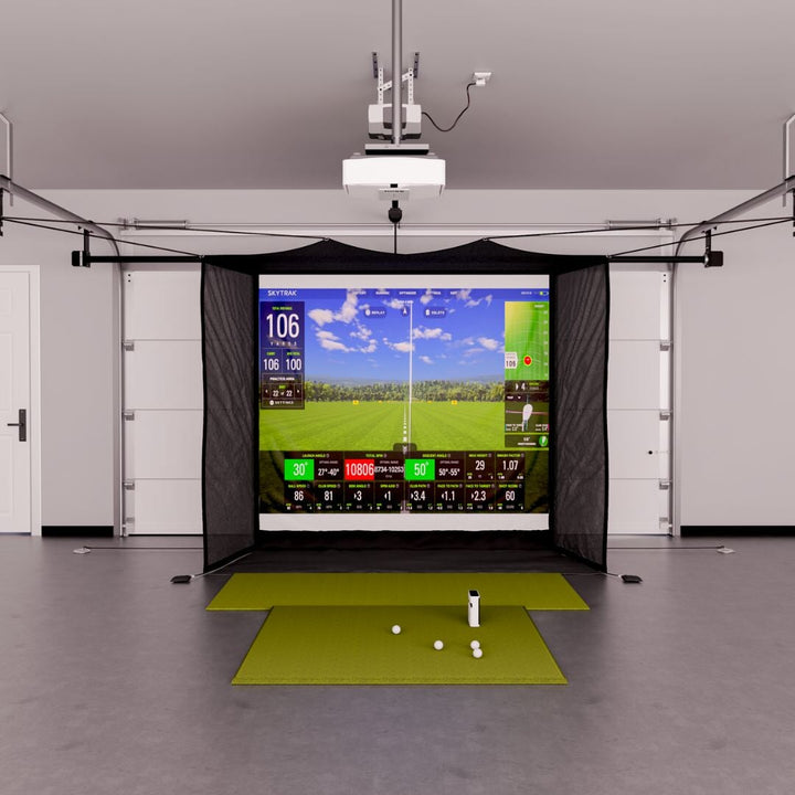 SkyTrak+ Garage Golf Simulator Package - by The Indoor Golf Shop